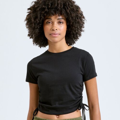 Women's TriDri® ruched crop top Thumbnail