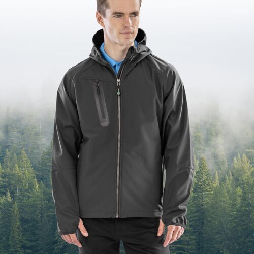3-layer recycled printable casual hooded softshell Thumbnail